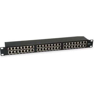 Equip Patchpanel 48x RJ45 Cat6 19"" 1HE zwart