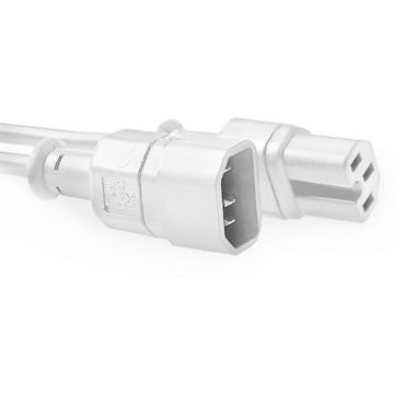 ACT Netsnoer C14 - C15 wit 2 m. 1 stk