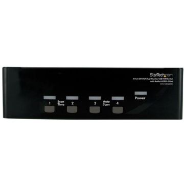 StarTech.com 4-poort DVI VGA USB KVM-switch met Audio en USB 2.0-hub - KVM  audio  USB switch