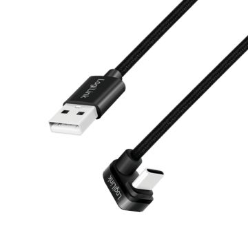 Logilink USB 2.0 Type-C Gamingkabel C/M 180° zu A/M 1m