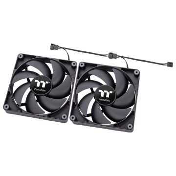 Thermaltake CT120 PC Cooling Fan Black 2-pack - Ventilator