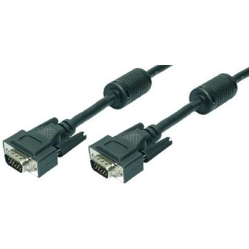 Logilink VGA Cable, 2xST black 2x Ferrit Core 1,80M