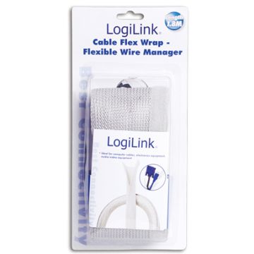 LogiLink Kabelschlauch flexibel 1,8m grijs