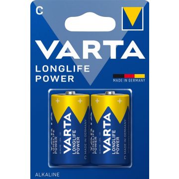 Varta -4914/2B, Wegwerpbatterij, C, Alkaline, 1,5 V, 2 stuk(s), Blauw, Goud