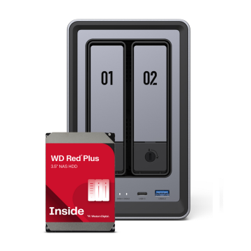 UGREEN NASync DXP2800 + 2x WD Red Plus 4TB HHD - NAS-server