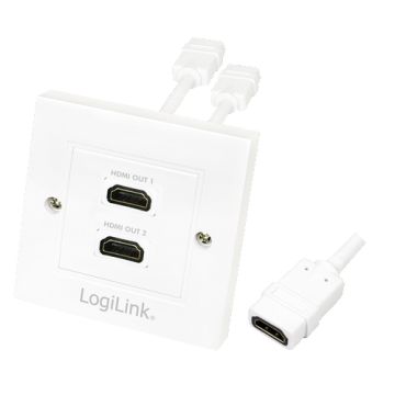LogiLink AH0015, HDMI Type A (Standaard), HDMI Type A (Standaard), Wit