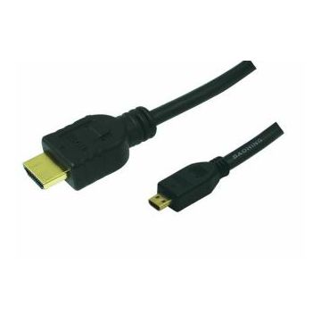 Logilink HDMI-Kabel Ethernet A -> micro D St/St 1.50m bk