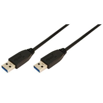 Logilink USB Kabel A -> A St/St 1.00m zwart