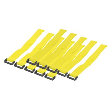 Logilink Kabelbinder met klittenband geel 10 stuks