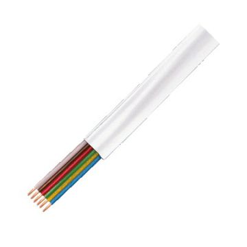 Logilink modulair Flat Cable 6-wire, colour white, 100m