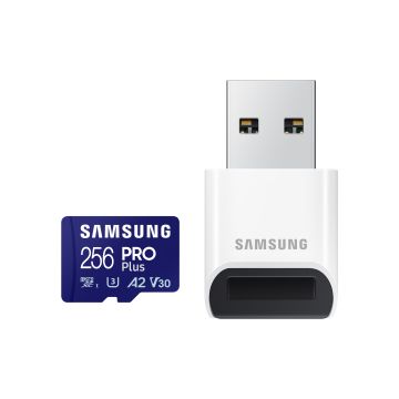 Samsung Pro Plus 256GB Incl. USB-adapter - Flashgeheugenkaart