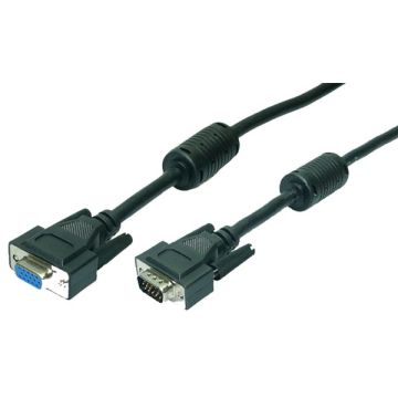 Logilink VGA Cable ST/BU black 2x Ferrit Core 3M