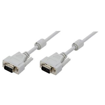 Logilink VGA Cable 2x ST grey 2x Ferrit Core 5M