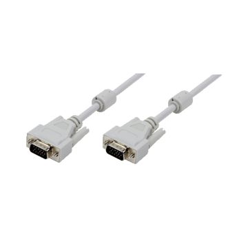 Logilink VGA Cable 2xST grey 2x Ferrit Core 3M
