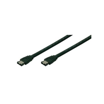 Logilink e-SATA Cable, 2x male, black, 0,75m