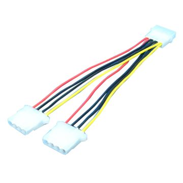 Logilink Power Cable, internal, 5,25" M - 2x5,25" F, 0,20M