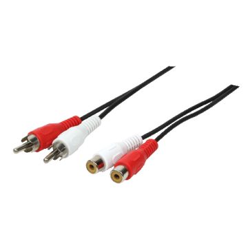 Logilink AudioVerl. 2x Cinch -> 2x Cinch St/Bu 5.00m bk