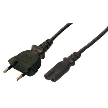 Logilink Power Cord, Euro - Euro8, black, 1,80m