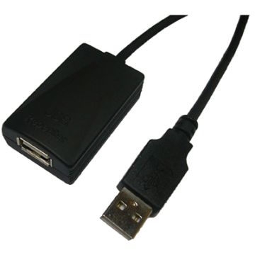 Logilink USB Kabel A -> A St/Bu 5.00m Verl. zwart
