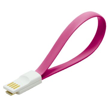 Logilink USB Kabel A -> micro B St/St roze magnet
