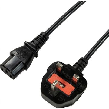 LogiLink Power Cord, BS 1363-IEC C13, black, 1,80m
