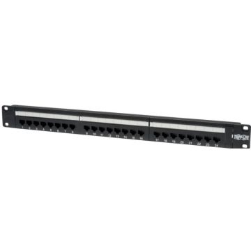 Eaton Tripp Lite Series 24-Port Cat6 Cat5 Patch Panel Rackmount 110 Punch Down RJ45 Ethernet 1URM - Patchpaneel