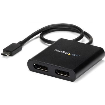 StarTech USB-C naar DisplayPort Multi Monitor Splitter - USB Type-C 2 poorts MST Hub