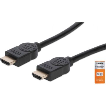 Manhattan Premium HDMI-Kabel Ethernet-kanaals 4K@60HZ 1m