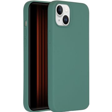 Accezz Liquid Silicone Backcover met MagSafe iPhone 15 Plus - Donkergroen