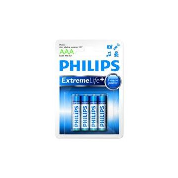 Philips ExtremeLife+ LR03E4B - Batterij 4 x AAA-type Alkalisch
