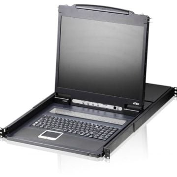 Aten 16-Port PS/2-USB VGA Single Rail LCD KVM Switch-French Keyboard AZERTY FR