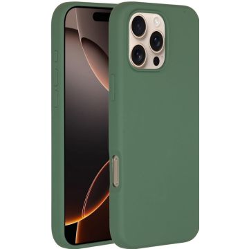 Accezz Liquid Silicone Backcover met MagSafe iPhone 16 Pro Max - Donkergroen