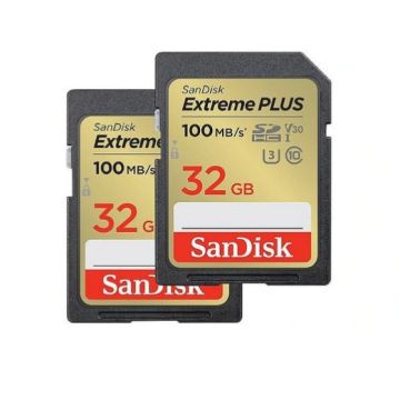 Sandisk Extreme Plus SDXC 32GB 2-pack - Flashgeheugenkaart