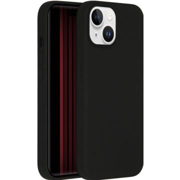 Accezz Liquid Silicone Backcover iPhone 15 - Zwart