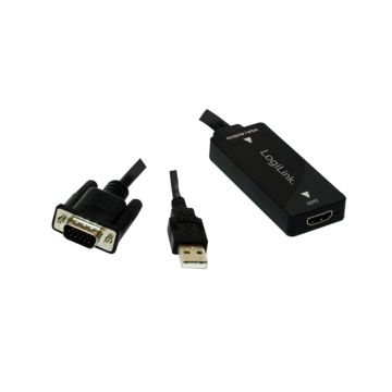 Logilink Converter VGA m. Audio zu HDMI konform m.High Spee