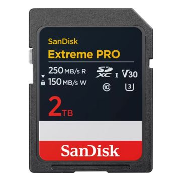 SanDisk Extreme PRO SDHC V30 2TB - Flashgeheugenkaart