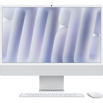 Apple iMac 2024 Zilver - M4 8 core CPU, 8 core GPU, 16GB RAM, 256GB SSD, Qwerty NL, Zilver
