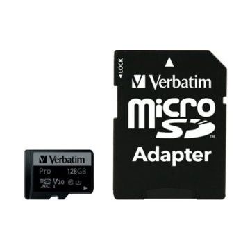 Verbatim PRO - Flashgeheugenkaart (microSDXC-naar-SD-adapter inbegrepen)