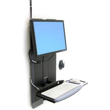 Ergotron StyleView Vertical Lift High Traffic Areas - Bevestigingskit (adapter met gatbevestigingspatroon, polssteun, muisetui, paneel verticale lift, VESA-adapter, toetsenbordblad) voor lcd-scherm / toetsenbord / muis