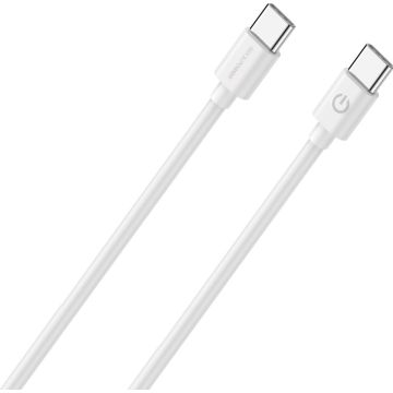 RealPower Lade/Datenkabel USB-C auf USB-C 2m weiß
