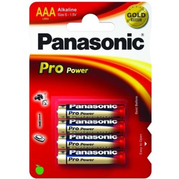 Panasonic Alkaline Pro Power LR03PPG - Batterij 4 x AAA