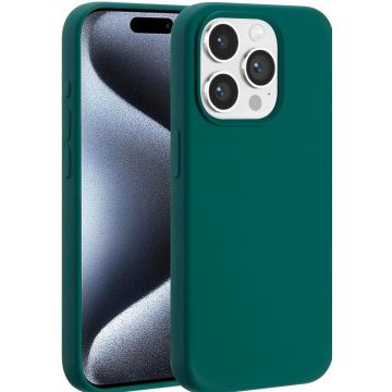 Accezz Liquid Silicone Backcover met MagSafe iPhone 15 Pro - Forest Green