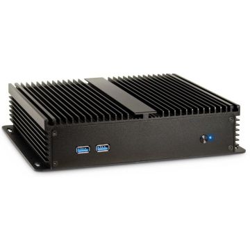 Inter-Tech Behuizing Thin Mini ITX IP-40 black 2xUSB 3.0
