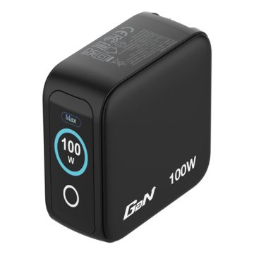 Verbatim Mini GaN Charger 100W with Display - 3 Poorten