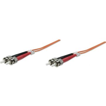 Intellinet LWL aansluitkabel ST/ST 2m Multimode OM2 oranje