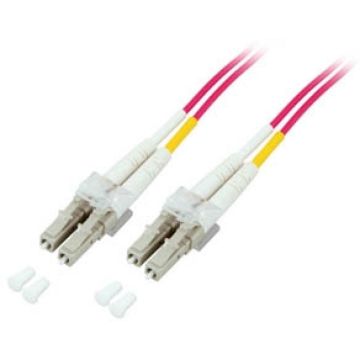 Duplex Jumper LC-LC 50/125,OM4,LSZH,erika violet,2.0mm,5m
