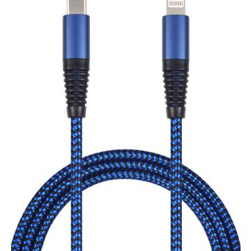 2GO USB gegevenskabel-blauw-100cm USB Type-C - Lightning Apple