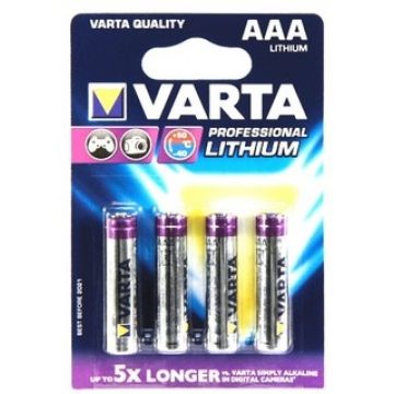 Varta Ultra Lithium AAA - 4 stuks Batterij LR03 AAA 1.5V