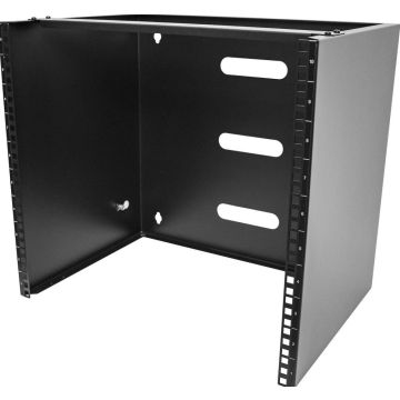 StarTech.com 10U Wall Mount Rack, 19" Wall Mount Network Rack, 14 inch Deep (Low Profile), Wall Mounting Patch Panel Bracket for Network Switches, IT Equipment, 77lb (35kg) Capacity - Network Equipment Rack (RACK-10U-14-BRACKET)