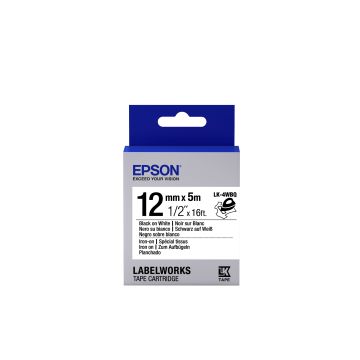 Epson LabelWorks LK-4WBQ - Zwart op wit